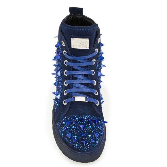 Men's J75 by Jump Zambia Navy Studded Suede NWT - Picture 4 of 4